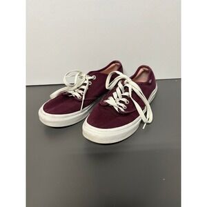 Vans Authentic Burgundy Suede Low Top Sneakers Women US 8